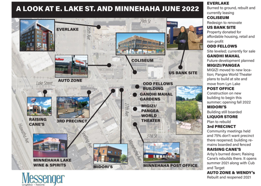 a map of lake street development projects