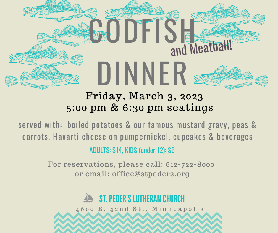 St. Peder's Codfish and Meatball Dinner
